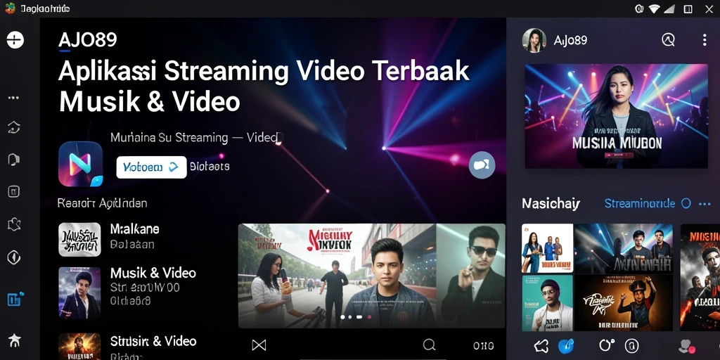 Antarmuka AJO89 yang ramah pengguna dalam streaming video.