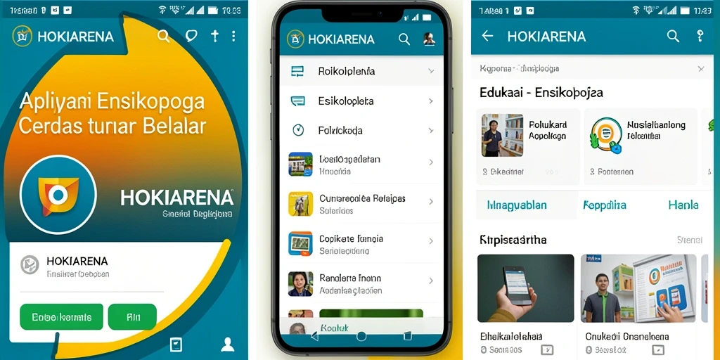 Tampilan antarmuka aplikasi HOKIARENA yang modern dan informatif.