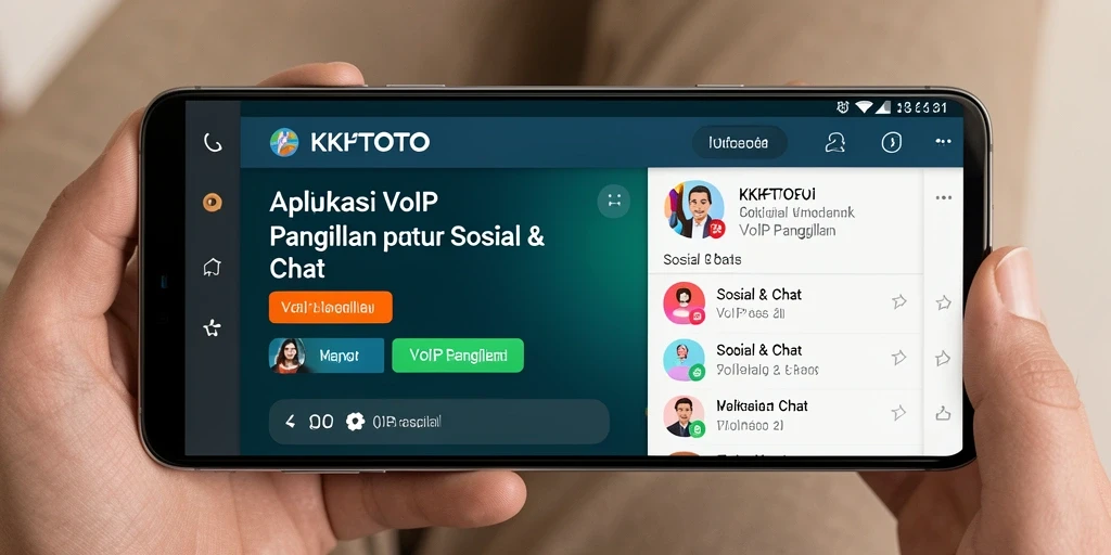 Antarmuka KPKTOTO menampilkan fitur panggilan VoIP yang user-friendly.